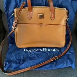 Dooney & Burke Daniella Pebble Leather Tote. Color is called Caramel.